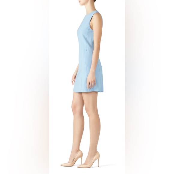 Theory Helaina Dress Size 4 Blue Sleeveless Wool Blend A-line *See Notes* - Picture 4 of 14